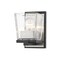 Z-Lite Bleeker Street 1 Light Wall Sconce, Matte Black & Clear 475-1S-MB-BN - alternate 1